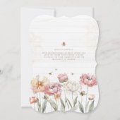 Invitation Épouse florale à Fêtes des mariées d'abeilles Invi (Dos)