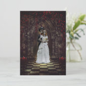 Invitation Épouse gothique de squelette (Debout devant)