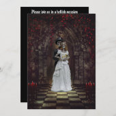 Invitation Épouse gothique de squelette (Devant / Derrière)