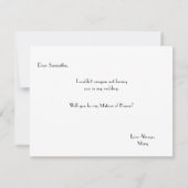 Invitation Épouse Humour | Bridesmaid (Dos)