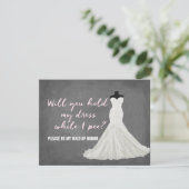 Invitation Épouse Humour | Bridesmaid (Debout devant)