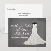 Invitation Épouse Humour | Bridesmaid (Devant / Derrière)