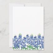 Invitation Épouse militaire Bienvenue Texas Bluebonnet Digita (Dos)