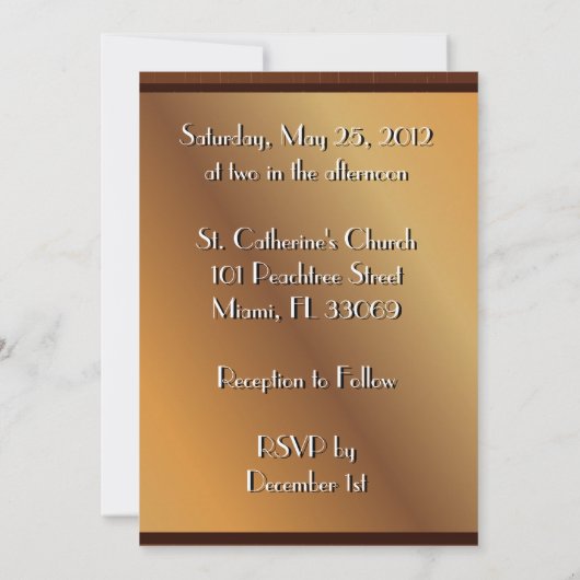 Invitation Épouser (Dos)