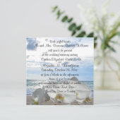 Invitation Épouser blanc de ressacs d'orchidées (Debout devant)