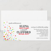 Invitation Épouser de célébration de confettis multicolore (Devant / Derrière)