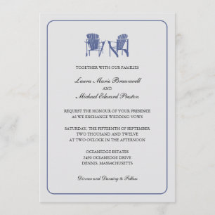 Invitation Épouser de deux chaises d'Adirondack