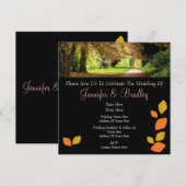 Invitation Épouser de feuille d'automne (Devant / Derrière)