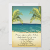 Invitation Épouser de plage et de palmiers d'été (Dos)