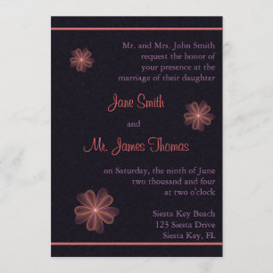 Invitation Épouser de soie de fleurs