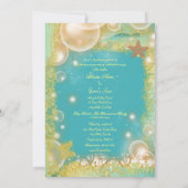Invitation Épouser de thème de plage exotique (Dos)