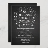 Invitation Épouser d'hiver de Noël | de tableau manuscrit (Devant / Derrière)