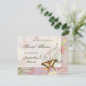 Invitation Épouser floral de fleurs de tulipe rose de pivoine (Debout devant)