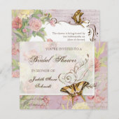 Invitation Épouser floral de fleurs de tulipe rose de pivoine (Devant / Derrière)