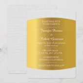 Invitation Épouser la toile royale de blanc de minimalisme (Devant / Derrière)