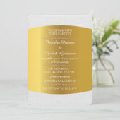 Invitation Épouser la toile royale de blanc de minimalisme (Debout devant)