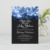 Invitation Épouser le bleu de scintillement de saphir de (Debout devant)