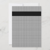 Invitation Épouser le coeur | floral noir et blanc de | | (Dos)