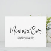 Invitation Épouser le signe en lettres élégant "de barre de (Debout devant)