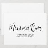 Invitation Épouser le signe en lettres élégant "de barre de (Devant / Derrière)