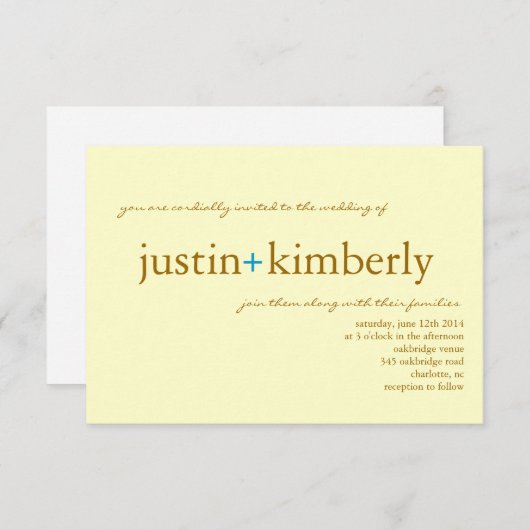 Invitation Épouser l'invitation | A+ ivyelbr de |small (Devant / Derrière)