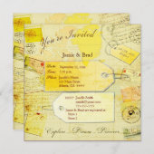 Invitation Épouser l'invitation de thème de voyage (Devant / Derrière)