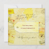Invitation Épouser l'invitation de thème de voyage (Dos)