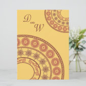 Invitation Épouser l'invitation jaune de Mehndi Desi de henné (Debout devant)