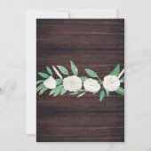 Invitation Épouser l'invitation rustique en bois de fleur (Dos)
