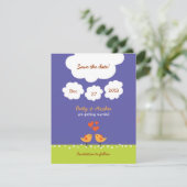 Invitation Épouser mignon d'inséparables de bande dessinée (Debout devant)