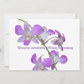 Invitation Épouser pourpre d'orchidées (Dos)
