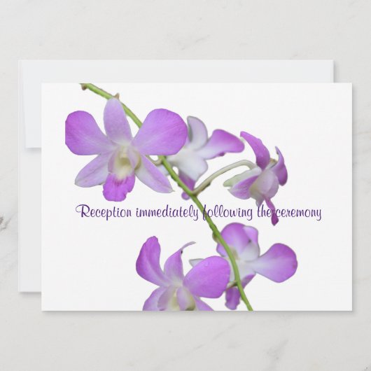Invitation Épouser pourpre d'orchidées (Dos)