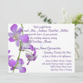 Invitation Épouser pourpre d'orchidées (Debout devant)