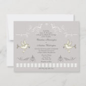 Invitation Épouser romantique de colombes (Dos)