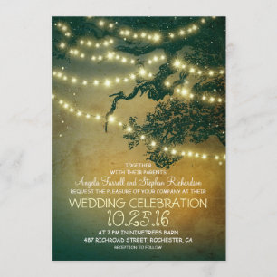 Invitation Épouser rustique de branches d'arbre et de