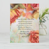 Invitation Épouser sec vintage de roses (Debout devant)