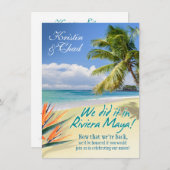 Invitation Épouser VERT FAIT SUR COMMANDE des EAUX (Maya de (Devant / Derrière)