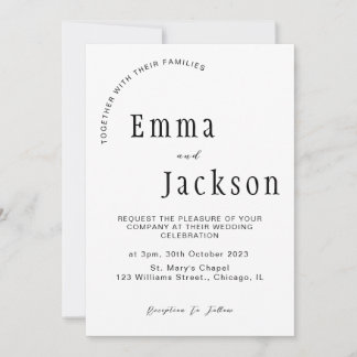 Invitation "Épousez-nous alors que nous disons 'oui': Simple 