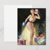 Invitation Épousseter les cadeaux pin up (Devant / Derrière)