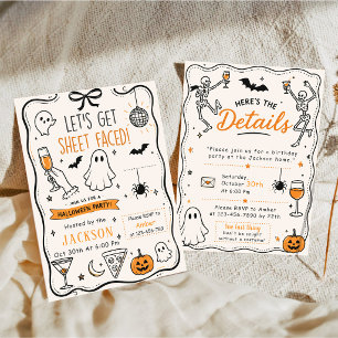 Invitation Épouvantable Faisons une Tête de Lit Drôle de Fête