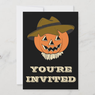 Invitation Épouvantail Vintage
