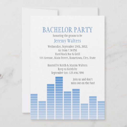 Invitation Equaliseur bleu (Devant)