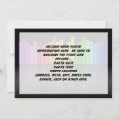 Invitation Equaliseur de musique coloré avec Réflexion, Techn (Dos)