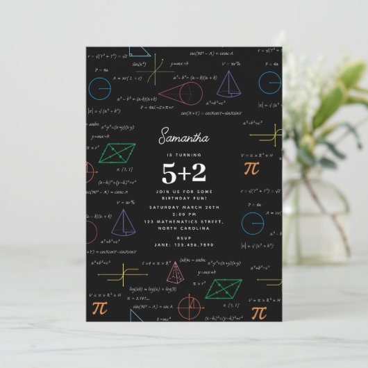 Invitation Équations mathématiques Formules mathématiques Ann (Debout devant)