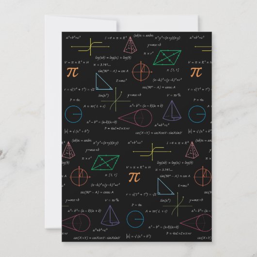 Invitation Équations mathématiques Formules mathématiques Ann (Dos)