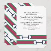 Invitation Équestre classique 21e anniversaire (Devant / Derrière)