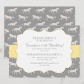 Invitation Equestre classique Quinzième anniversaire (Devant / Derrière)