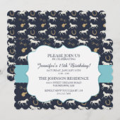 Invitation Equestre classique Quinzième anniversaire (Devant / Derrière)