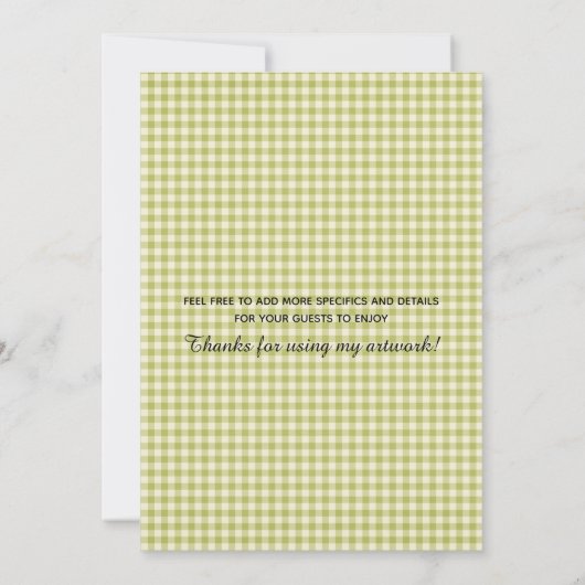 Invitation Équestre de Thanksgiving (Dos)