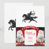 Invitation Équestre indienne - Choisissez la couleur arrière  (Devant / Derrière)